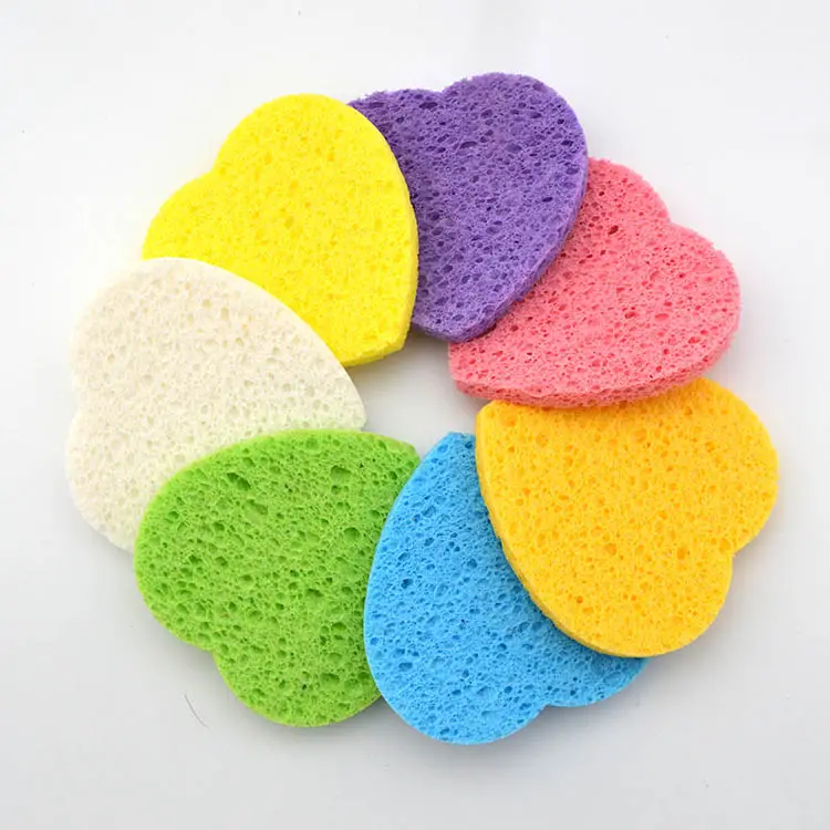 Hot Sale Natural Compressed Cellulose Facial Cleansing Sponge Made from Wood Pulp sponge