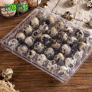 30 Holes Clear Disposable Clamshell Quail Egg Trays Packaging Carton Plastic