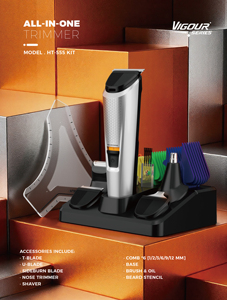 Kit di Cura Maschile 16 in 1, Set Professionale Multifunzionale <span class=keywords><strong>per</strong></span> Tagliare Peli del Corpo, Regolare <span class=keywords><strong>Barba</strong></span> e Naso, Rasoio <span class=keywords><strong>per</strong></span> Uomo - Product Image 3
