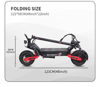 Trottinette électrique tout-terrain pour adultes, pneus larges de 11 pouces, moteur 1600 W, vitesse rapide, longue autonomie, trottinette électrique pour la mobilité