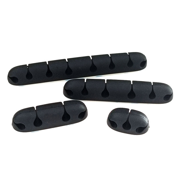Desktop Charging Cable Organizer Cable Holder Clips Non-marking Silicone Bobbin Winder