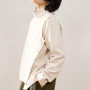 เสื้อแจ็คเก็ตฟันดาบผู้ชายผ้าทวิลคอตตอน 100% สำหรับฤดูใบไม้ผลิ ดีไซน์กระดุมแบบไม่สมมาตร เสื้อโค้ทสั้นสำหรับฟันดาบผู้ชาย ขายส่ง - Product Image 3