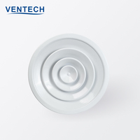 Diffuseurs de plafond ronds pour système HVAC Ventech avec amortisseur, diffuseur d'air circulaire en aluminium