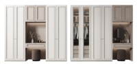 Mobilier de Chambre Haut de Gamme Sur Mesure Design Moderne Armoire-Dressing de Luxe avec Porte Vitrée