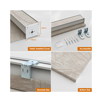 Stores roulants à isolation thermique en tissu tissé naturel sans fil pour fenêtres générationnelles pour la décoration intérieure