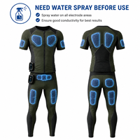 Combinaison EMS professionnelle pour homme, 8 zones, double contrôle, pulvérisation d'eau, ensemble de yoga, tenue de sport athlétique pour la gym et l'entraînement