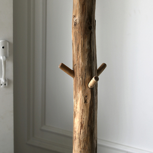 Support vertical en bois massif naturel pour linge antique, support en tissu - Product Image 5