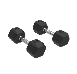 Tạ tay cao su MDBuddy Classic hình lục giác với tay cầm có gân để tập luyện sức mạnh và thể hình - Product Image 1