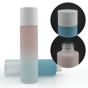 Wholesale Custom Logo Printed 40Ml Round <b>Empty</b> Matte Frosted Screw Cap Lotion Cream Toner Cosmetic <b>Plastic</b> Packaging <b>Bottle</b> - Product Image 2