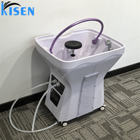 Tête d'évier japonais portable à LED pour spa Water Therapy Thai Massage Shampooing Lit avec vapeur Lavage des cheveux Salons de coiffure