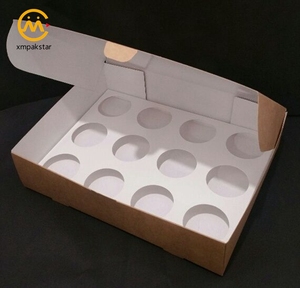 Plegable de la taza de papel de caja de empaquetado de la torta de cajas de cupcake con ventana transparente - Product Image 4