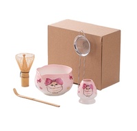 Coffret Cadeau Thé Matcha Japonais Cérémoniel Personnalisé avec Logo, Kit Fouet à Matcha Chasen 5 Pièces