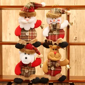 Venda quente Mini Papai Noel Boneco Urso Com Jingling Sino Brinquedo Presentes de Natal Partido Do Inverno Árvore de Natal Bonecas de Decoração