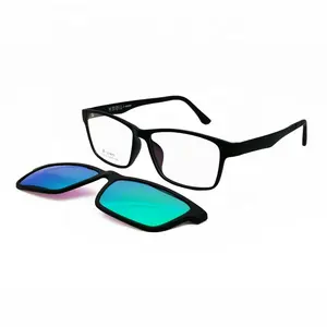 드롭 판매 풀 ULTEM 선글라스 광학 프레임 자기 클립 편광 렌즈 초경량 사각형 안경 프레임 010