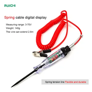 Testeur de Circuit automobile robuste avec des fils de Test à ressort prolongés, sonde de perçage tranchante, testeur de tension de Circuit