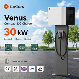 สถานีชาร์จติดผนัง Starcharge Venus 30kW หน้าจอสัมผัส 7 นิ้ว รองรับ OCPP 1.6J ระบบแบ็คเอนด์อัจฉริยะ สำหรับรถยนต์ไฟฟ้ากระแสตรงเชิงพาณิชย์ - Product Image 1