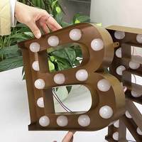 Enseigne lumineuse LED personnalisée en acier galvanisé avec ampoules blanc chaud pour affichage extérieur de boulangerie, restaurant, devanture de magasin