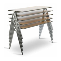Table d'école empilable simple, mobilier de salle de classe, bureau d'étude pour étudiants