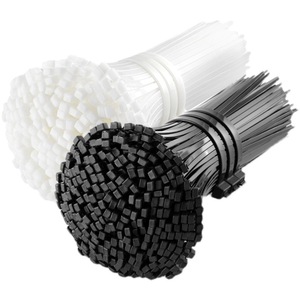 Nylon Cable Ties 3 4 5 8 10mm Black And White Self Locking Plastic Wire Management Straps V2 Fire Rated RoHS Certified - Product Image 1