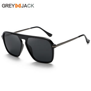 Lunettes de soleil unisexes Greyjack, monture noire en TR métal, verres TAC, protection UV400, type 3, pour la mode, les activités de plein air, la conduite et le cyclisme - Product Image 5