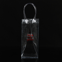Sac à main transparent en PVC, rangement de vêtements cosmétiques, boutons de sac à main avec cadeaux à main cadeaux en plastique