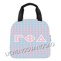 Sac isotherme élégant imprimé Gamma Phi Delta Sorority, imperméable et réutilisable, pour événements et cadeaux souvenirs