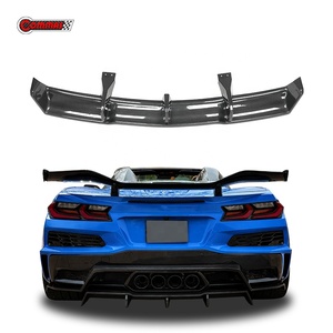 Diffuseur arrière en carbone sec compatible Chevrolet Corvette Z06, style OEM, amélioration aérodynamique, directement de l'usine - Product Image 1