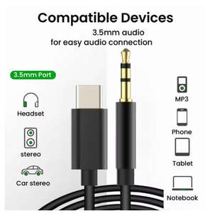 <span class=keywords><strong>Cavo</strong></span> Adattatore Audio <span class=keywords><strong>USB</strong></span> Tipo C a Jack 3.5mm per Cuffie e Altoparlanti - Product Image 3