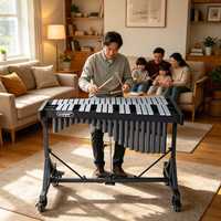 DF-ZY37 3 Octaves Alloy Aluminum Handmade Adjustable Xylophone C5-C8 Professional Percussion Instrument Rubberwood Frame Hard