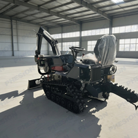 Tractor de orugas de goma fácil de operar con cultivador rotatorio de cambio rápido para agricultura en tierras secas y húmedas