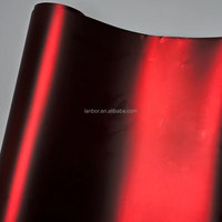 Film Vinyl Pembungkus Mobil Anti Gores Warna Merah Romawi Berbahan PVC Premium untuk Dekorasi Kendaraan Sistem Drop Shipping