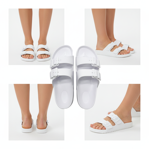 Sandales personnalisées Bosirui en PVC noir pour hommes, design à bout ouvert avec deux brides, collection printemps, OEM, logo personnalisé - Product Image 2