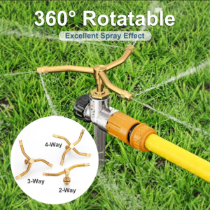 Arroseur de pelouse rotatif à 360 degrés avec buse en laiton et base en alliage de zinc durable, <span class=keywords><strong>arrosage</strong></span> <span class=keywords><strong>automatique</strong></span> pour jardin - Product Image 3