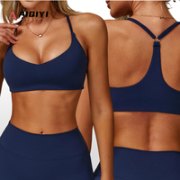Soutien-gorge de sport avec fermeture éclair avant ajustable, fermeture éclair, Logo personnalisé, vente en gros,