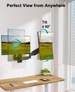 <strong>Dual</strong> <strong>Monitor</strong> Arm <strong>Wall</strong> <strong>Mount</strong> for 13-32 Inch <strong>Monitors</strong> Supports up to 8kg/17.6lbs - Product Image 4