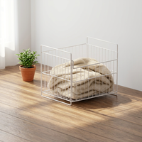 Panier à linge en fil d'acier inoxydable avec poignée