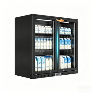 Digital Fan Controlled Double Door Single Temp Back Bar Cooler Commercial Beer Beverage Display <b>Refrigerator</b> - Product Image 1