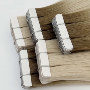 Extensiones de Cabello Humano Virgen con Cinta Adhesiva, Cabello Liso Europeo 100% Natural para Salón, Postizo de Cabello Humano Más Vendido 2025 - Product Image 1