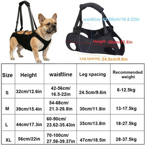 Harnais de levage réfléchissant pour chiens âgés, blessures articulaires, arthrite, aide à la marche, support réglable pour chiens - Product Image 3