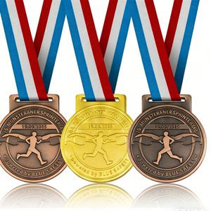 Medallas de Premio Personalizadas de Metal Dorado, Plateado y Bronce, Fabricante de Medallas Deportivas de Aleación de Zinc para Maratón, Carreras de 5k y 10k - Product Image 2