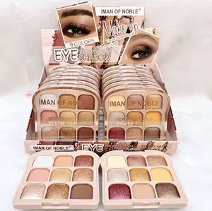 IMAN OF NOBLE brand cross-border new product 9-color earth-color eye shadow Two groups of colors can not last for a long time.