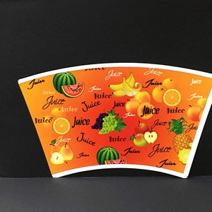 Éventail en papier pour gobelet en PE, impression quadricolore, fabriqué en Chine - Product Image 2