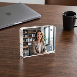 Cadre photo magnétique en acrylique transparent sans cadre pour table, format personnalisé, pour affichage familial sur table, vente en gros - Product Image 6