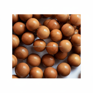 Rosario religioso chino de sándalo Mala dulce fragancia amaderada 50 + años cuentas de madera Premium Riddhi Siddhi para oración meditación - Product Image 1