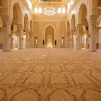 Tapis Jacquard sur mesure, fabriqués à la machine, à poils longs, lavables, pour mosquées et salles de prière islamiques (Masjid)