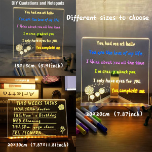 <span class=keywords><strong>Pizarra</strong></span> de Mensajes Acrílica <span class=keywords><strong>con</strong></span> <span class=keywords><strong>Luz</strong></span> LED de 7 Colores y Soporte Luminoso <span class=keywords><strong>para</strong></span> Escritorio de Casa, <span class=keywords><strong>Pizarra</strong></span> de Borrado en Seco <span class=keywords><strong>para</strong></span> Dibujo Infantil - Product Image 6