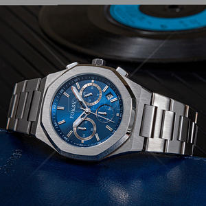 Reloj de Pulsera de Lujo de Cuarzo a la Moda para Hombre con Cronógrafo Resistente al Agua OEM y Logotipo Personalizado de Marca Propia en Acero Inoxidable - Product Image 5