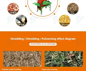 Động cơ diesel Điện gia súc thức ăn ủ Máy nghiền mới 800 Công suất kg/giờ 220V/380V thức ăn gia súc cắt cỏ Chopper chaff - Product Image 4