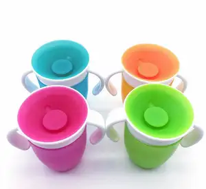 Water Fles Siliconen Stro Baby Cup Peuters Snack Drinken Set Training Feeder 360 Sippy Cups
