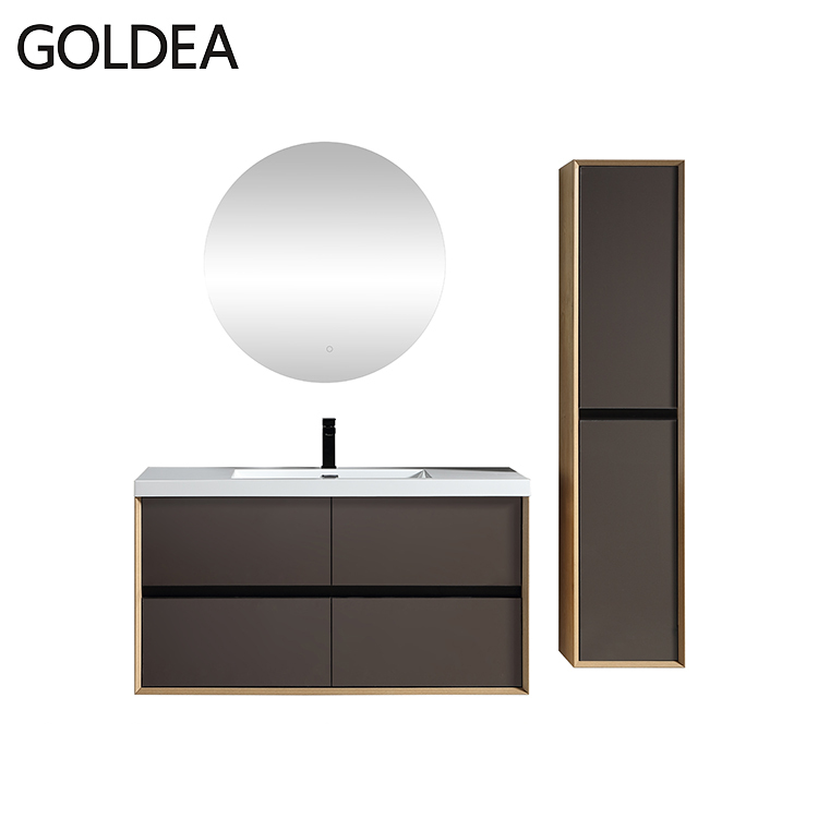 European Washroom Basin Cabinet Wall Mounted